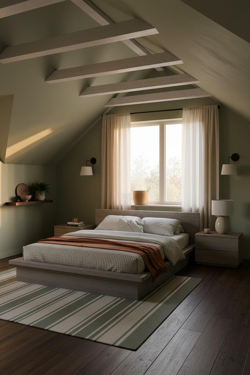 Attic Master Bedroom Vaulted Timber