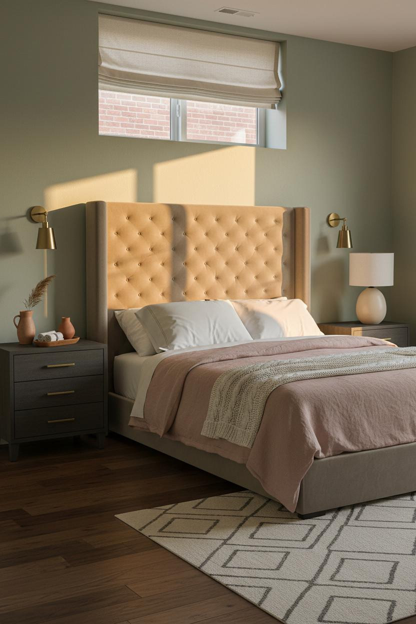 Basement Guest Bedroom Budget Sage Walls