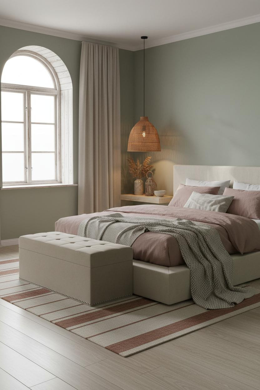 Beach Bedroom Coastal Scandinavian Whitewashed