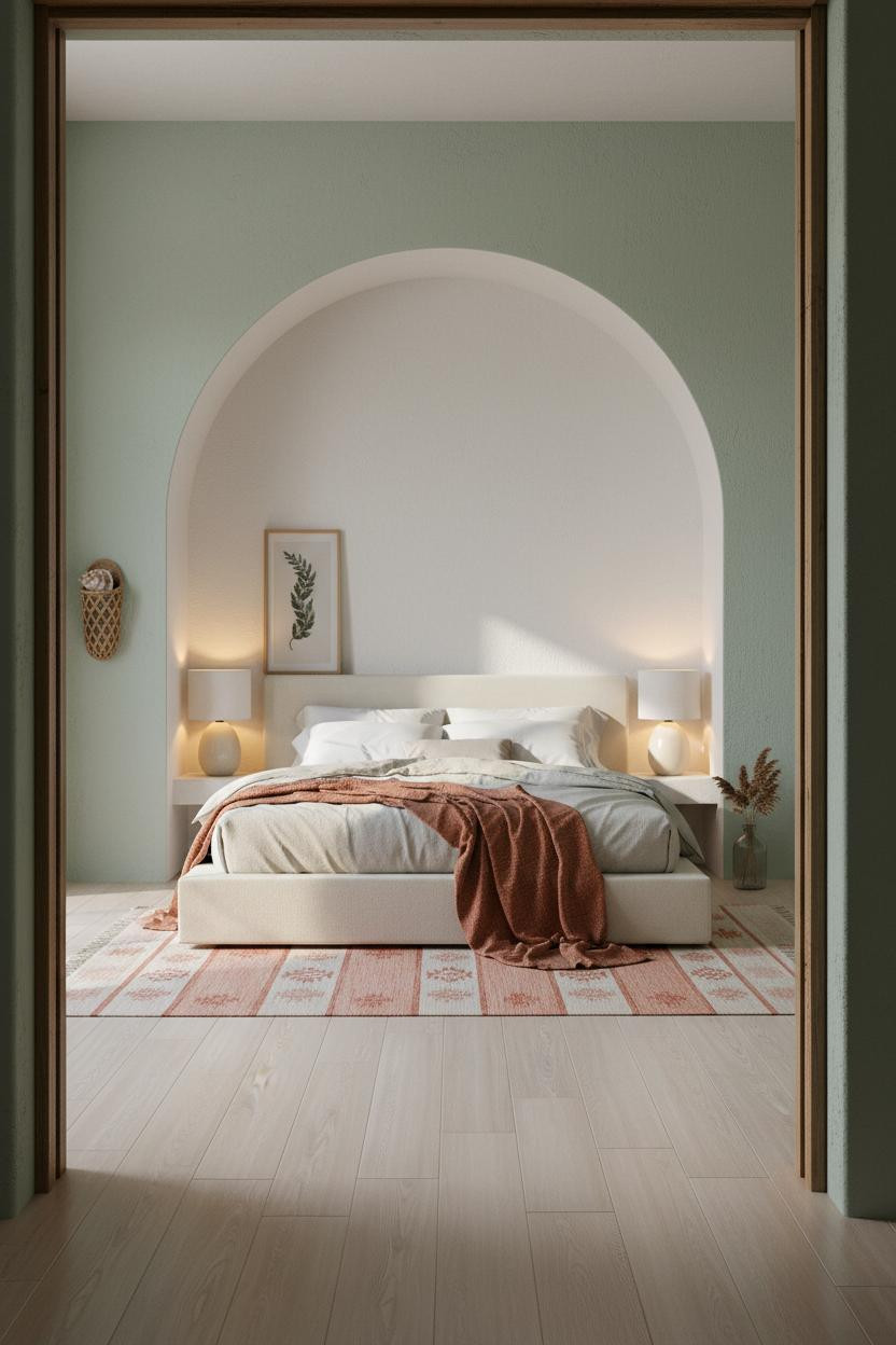 Beach Theme Bedroom Arched Alcove Coastal