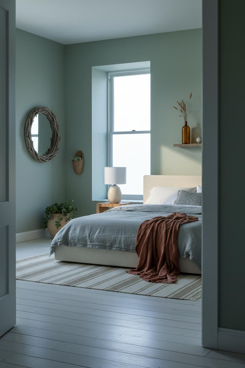 Beach Theme Bedroom Sage Driftwood Coastal