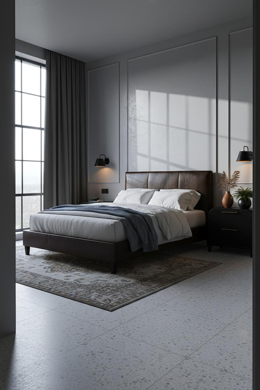 Black Bed Frame Bedroom Ideas Charcoal Walls