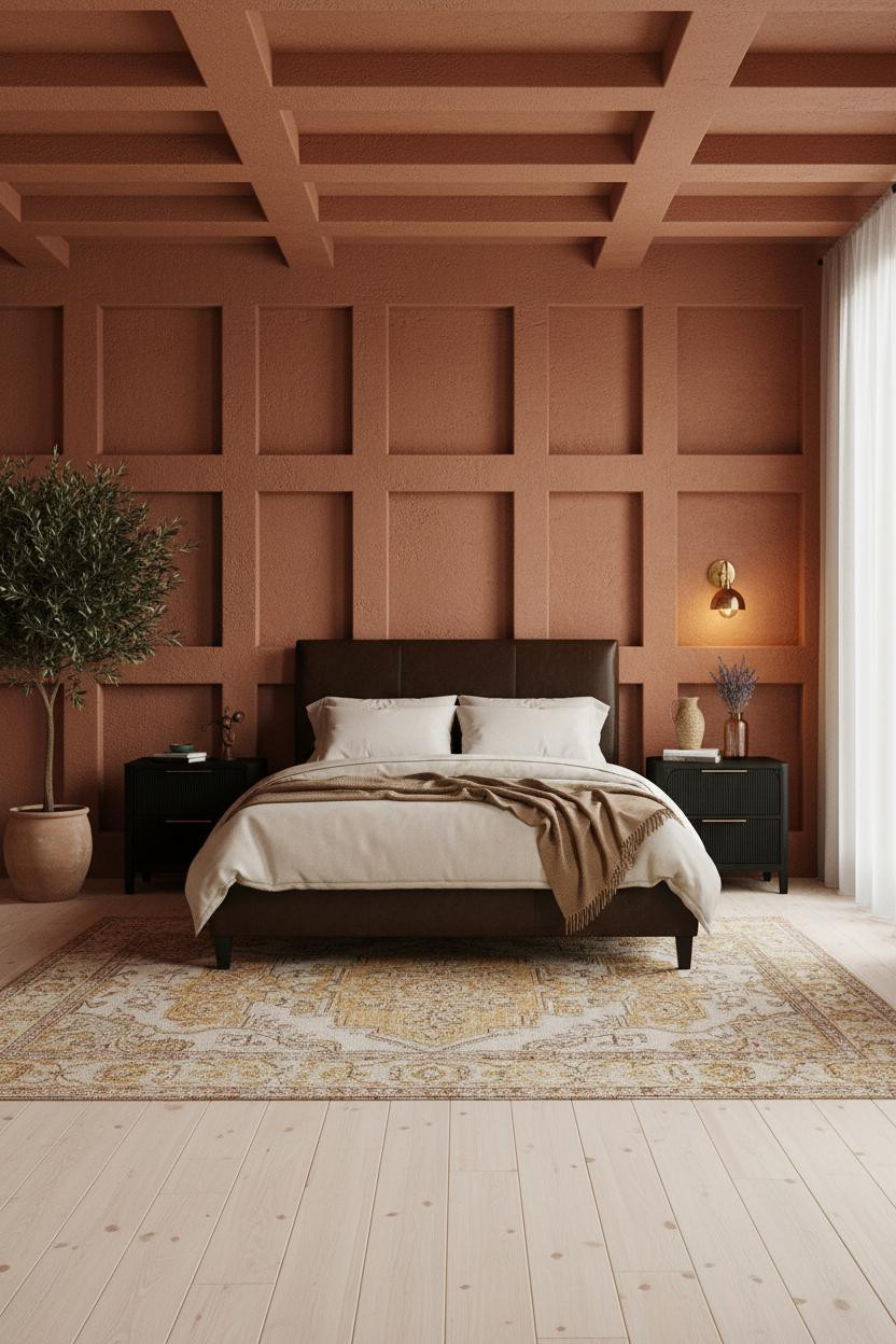 Black Bed Frame Mediterranean Bedroom