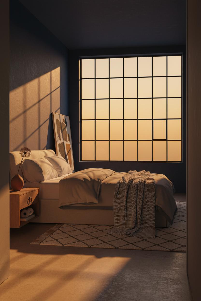 Classy Bedroom Indigo Brass Feminine