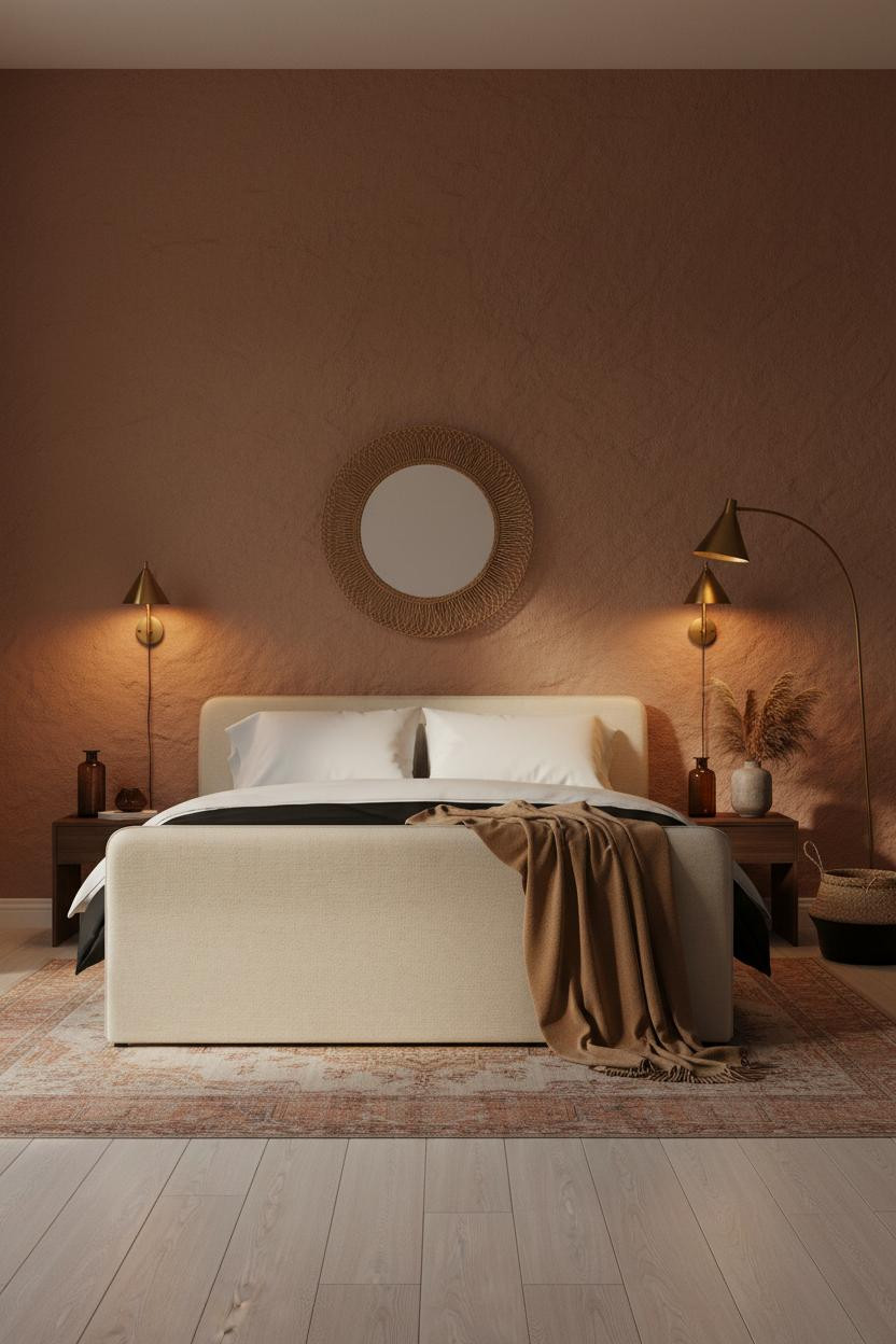 Classy Bedroom Women Terracotta Plaster Brass