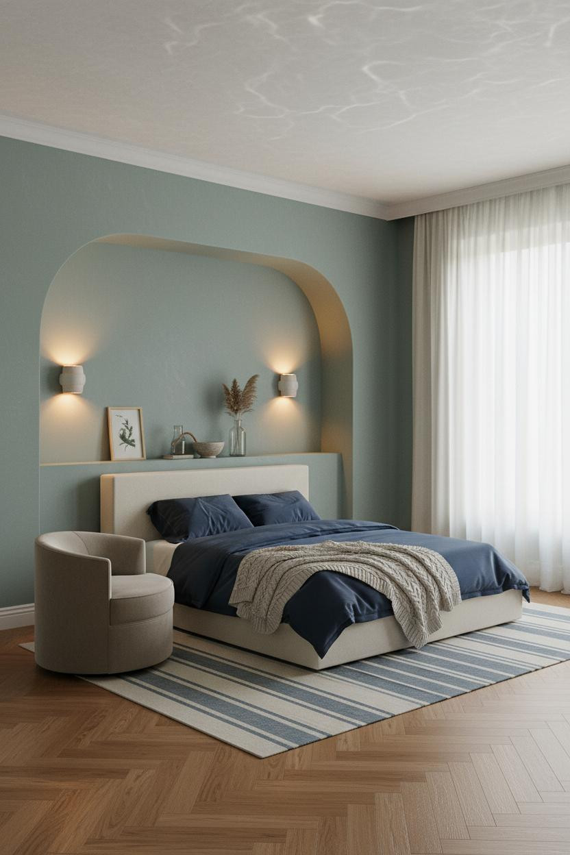 Coastal Teen Bedroom Beachy Aesthetic Sage Plaster