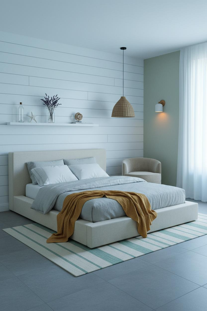 Coastal Teen Bedroom Beachy Shiplap Design