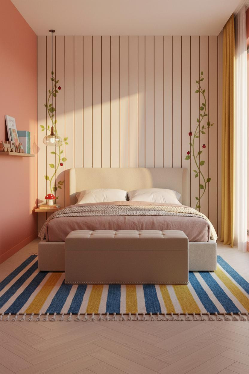 Colorful Kids Room Whimsical Painted Walls