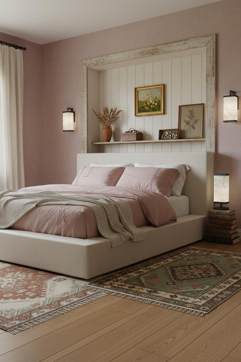 Cottagecore Bedroom Vintage Shiplap Alcove