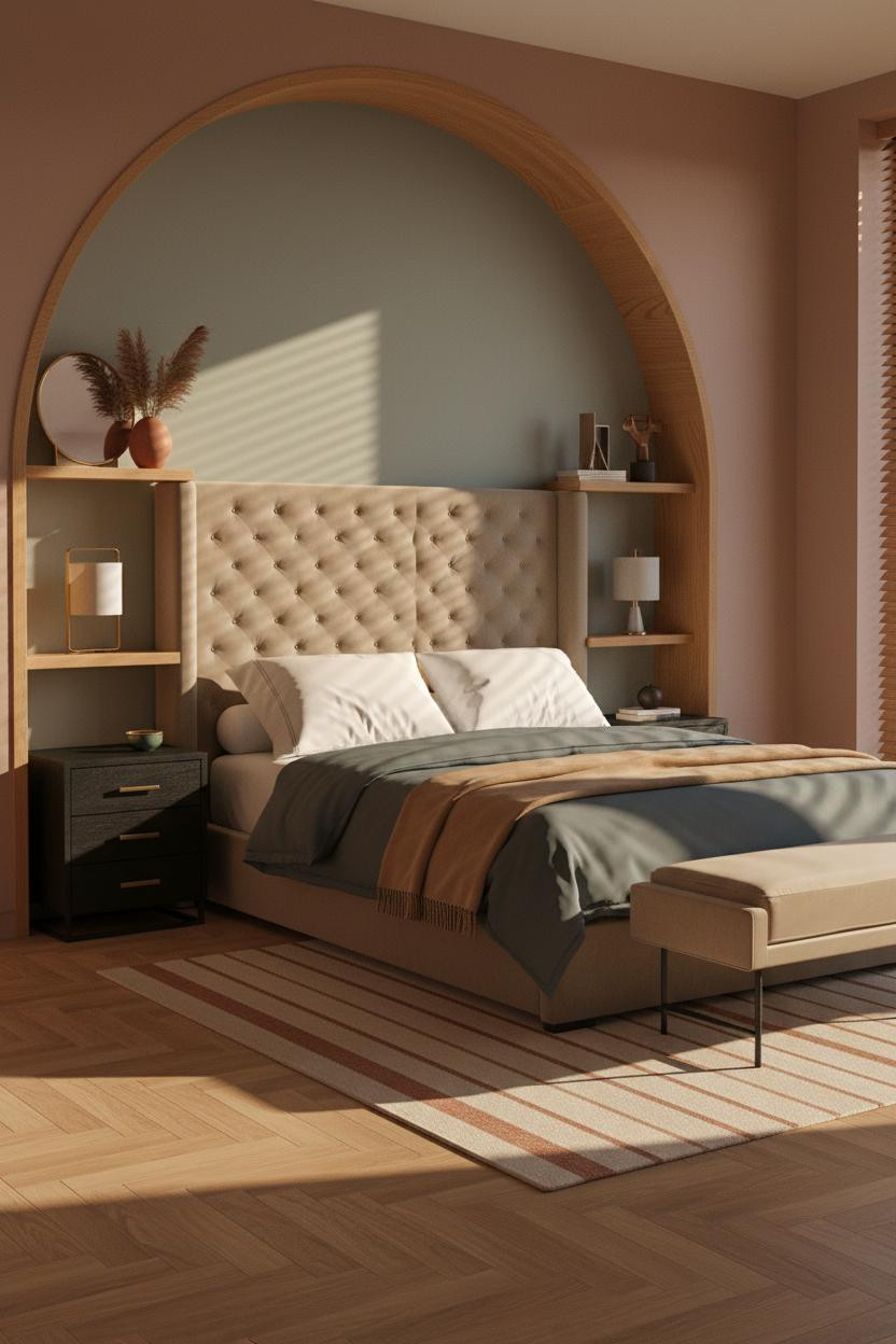Couple Bedroom Sage Arch Alcove