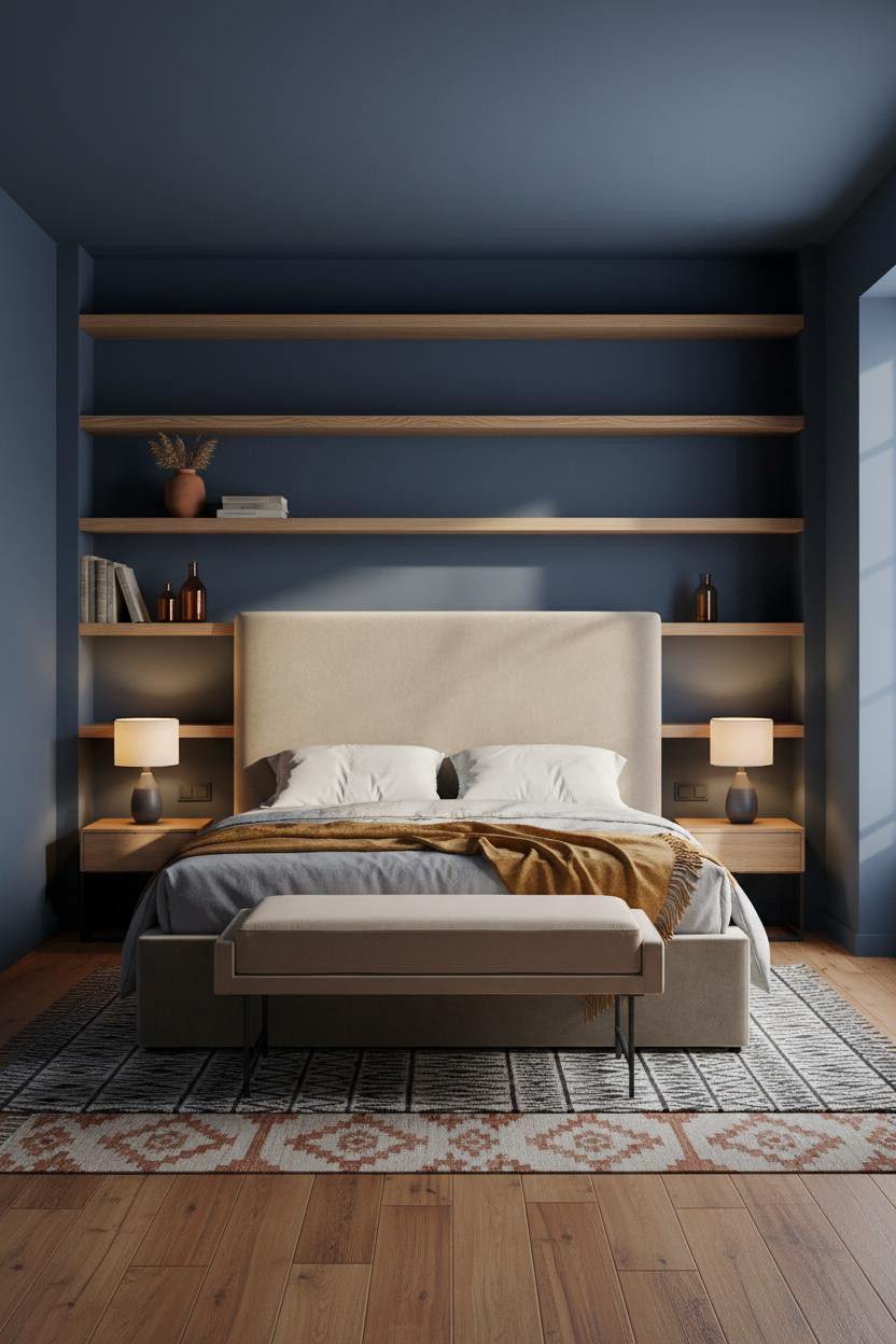 Couples Bedroom Mediterranean Warm Light