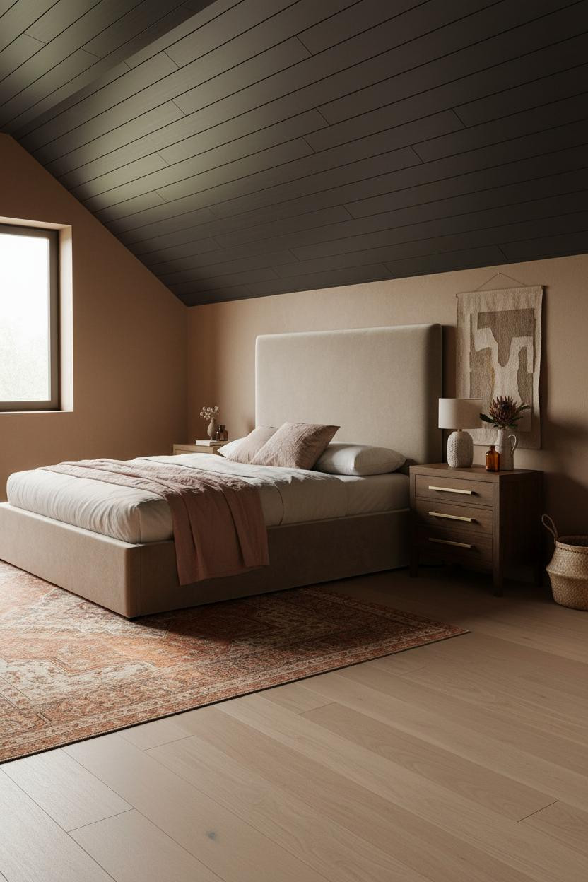 Cozy Attic Bedroom Low Ceiling Dormer Window