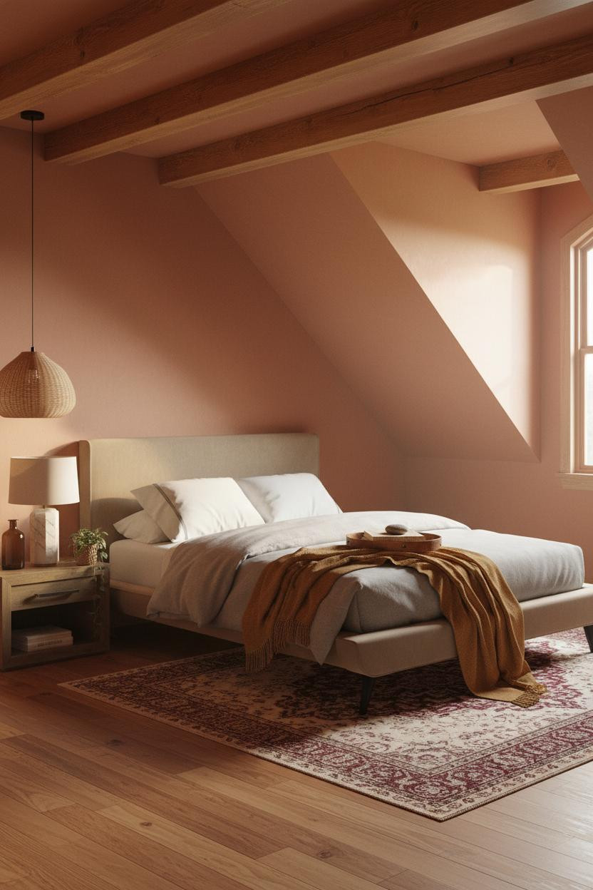 Cozy Attic Bedroom Warm Earthy Aesthetic