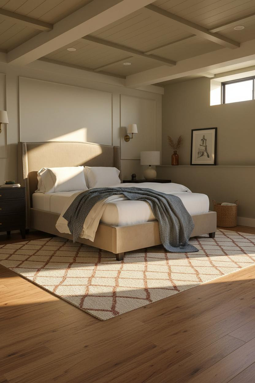 Cozy Basement Bedroom Farmhouse Budget