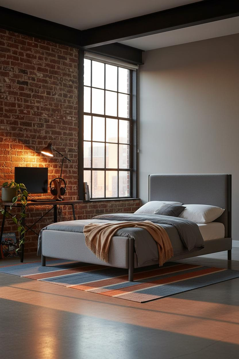 Cozy Gamer Bedroom Industrial Teen