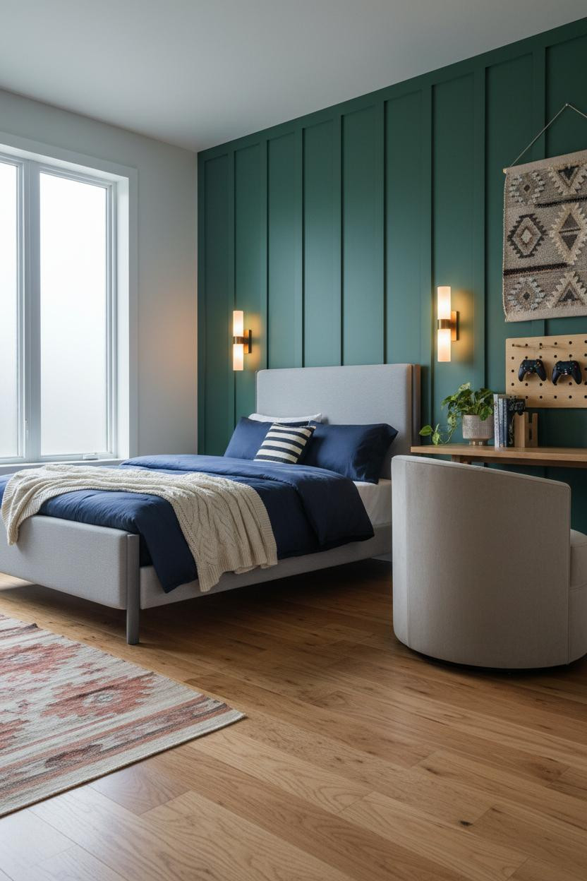 Cozy Gamer Bedroom Japandi Design