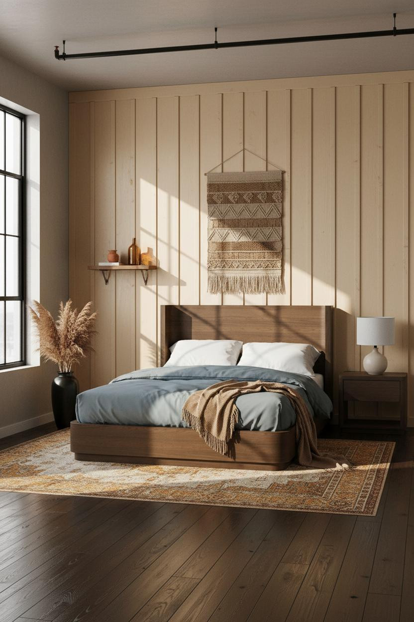 Cozy Loft Bedroom Industrial Design