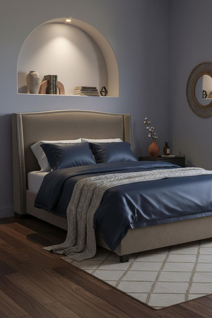 Cozy Small Bedroom Mediterranean Niche