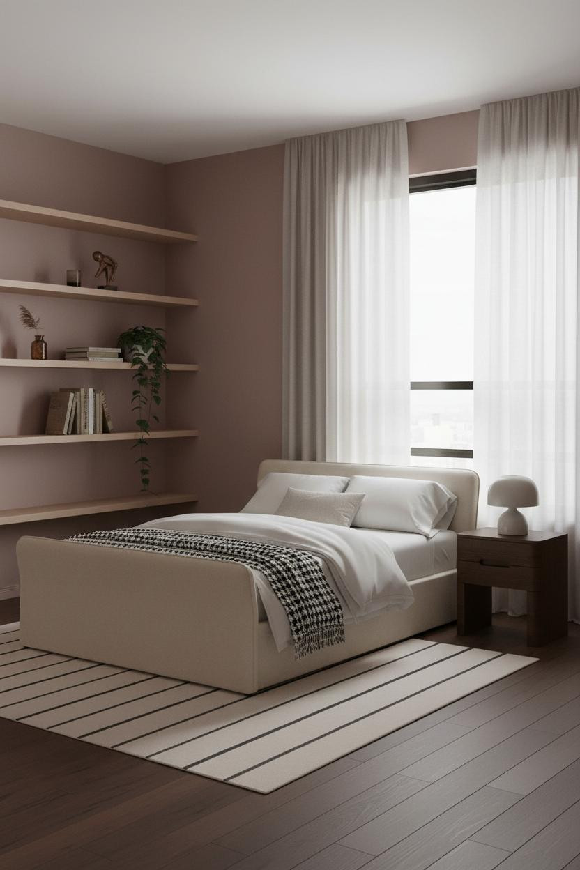 Cute Bedroom Ideas Small Rooms Oak Shelving