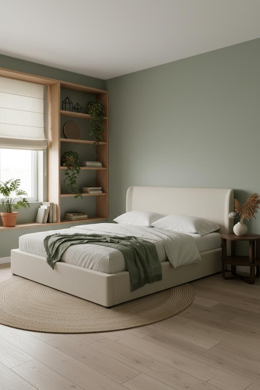 Cute Bedroom Small Rooms Sage Green Oak