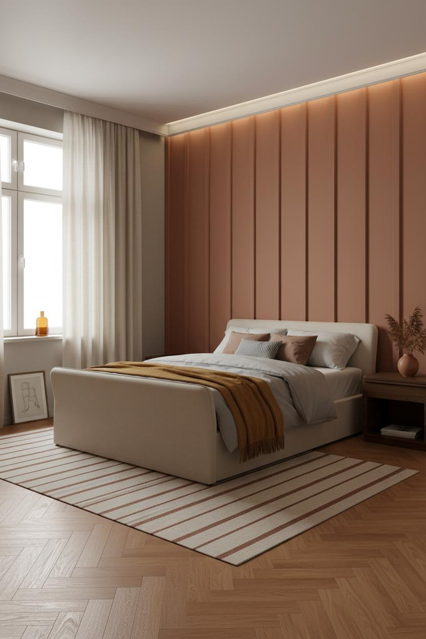 Cute Bedroom Small Rooms Terracotta Accent