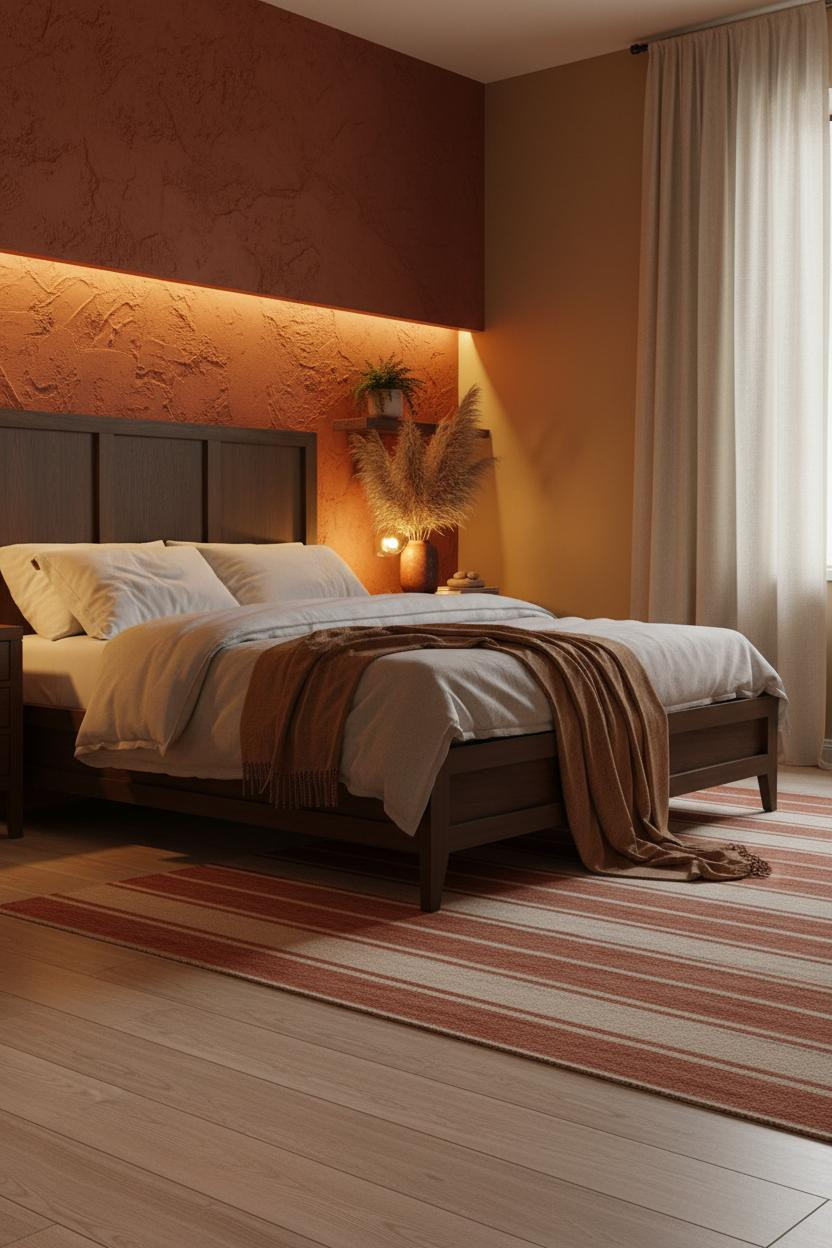 Earthy Bedroom Burnt Sienna Warm Neutral