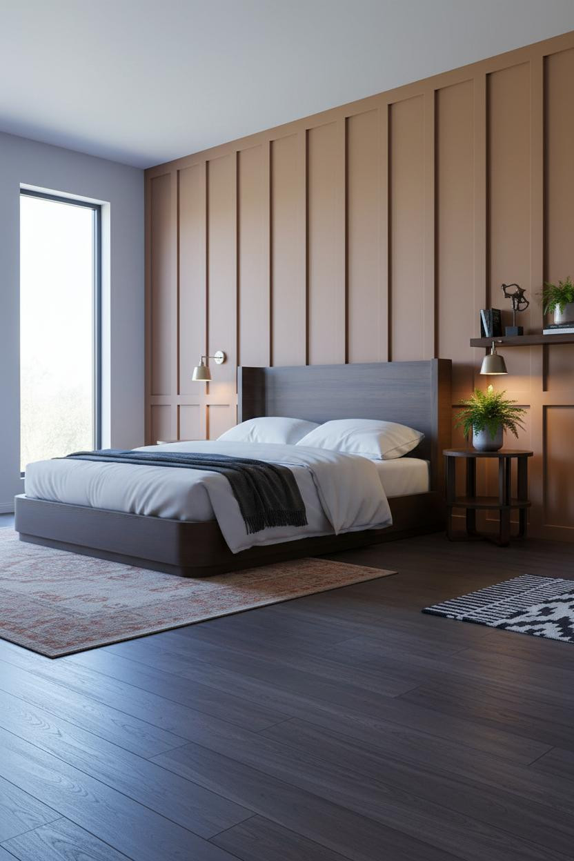 Earthy Bedroom Clay Board Batten Ochre