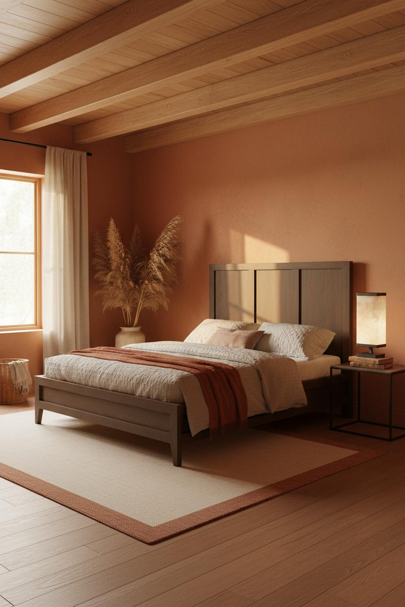 Earthy Bedroom Japandi Vintage Aesthetic