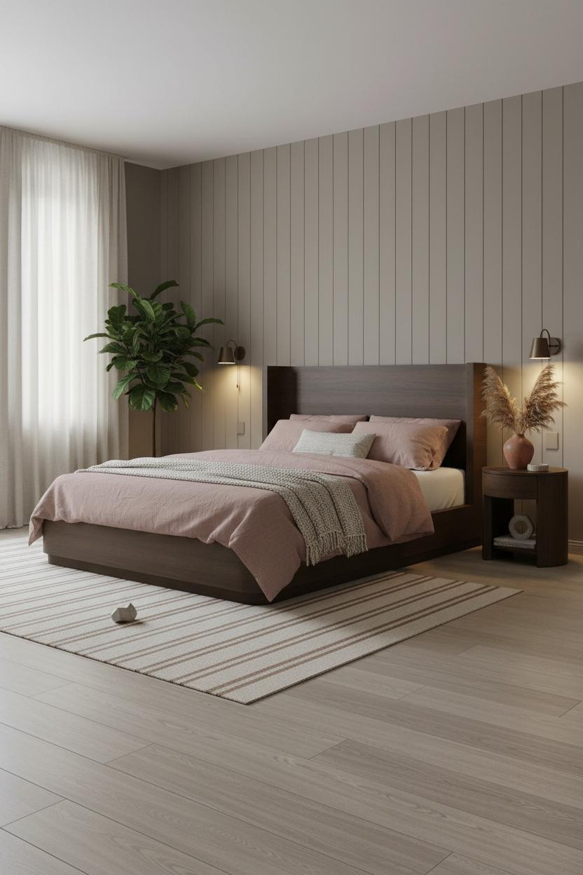 Earthy Bedroom Mushroom Shiplap Cozy