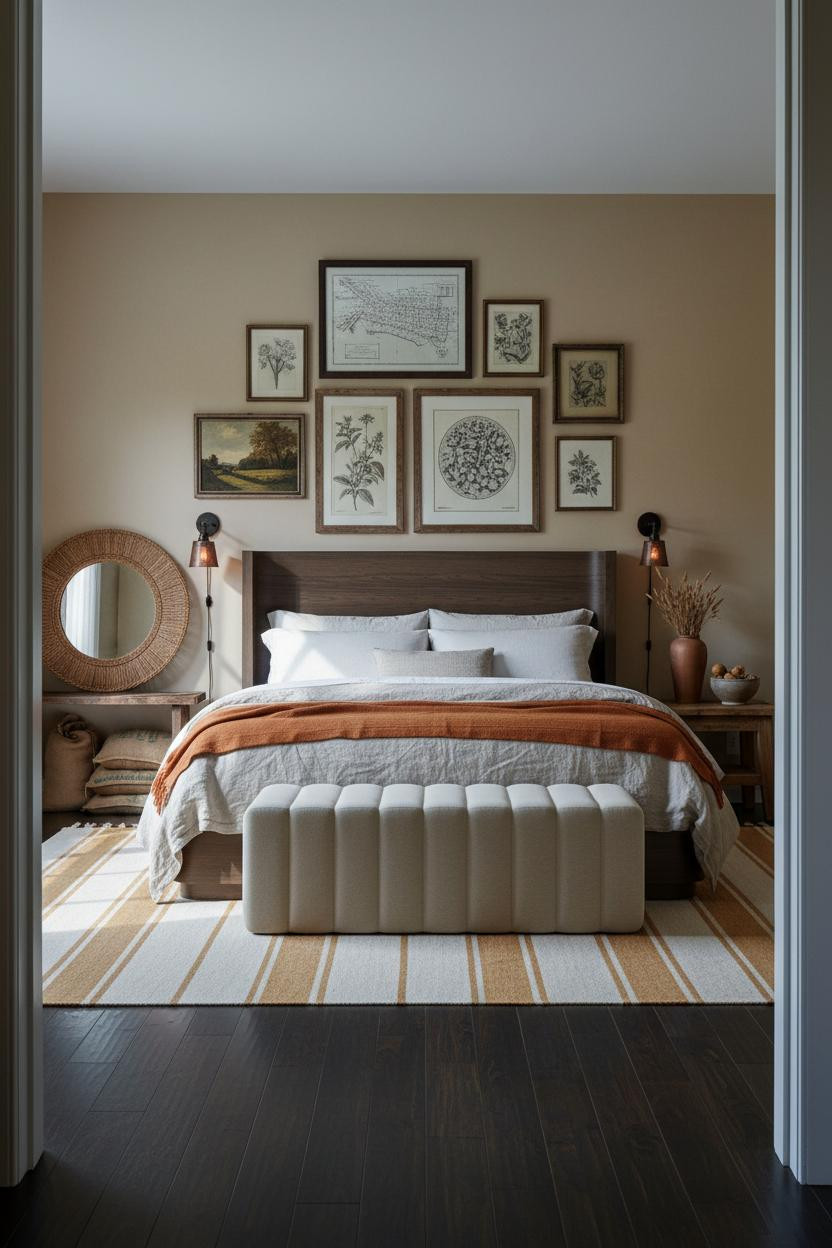 Farmhouse Chic Bedroom Gallery Wall