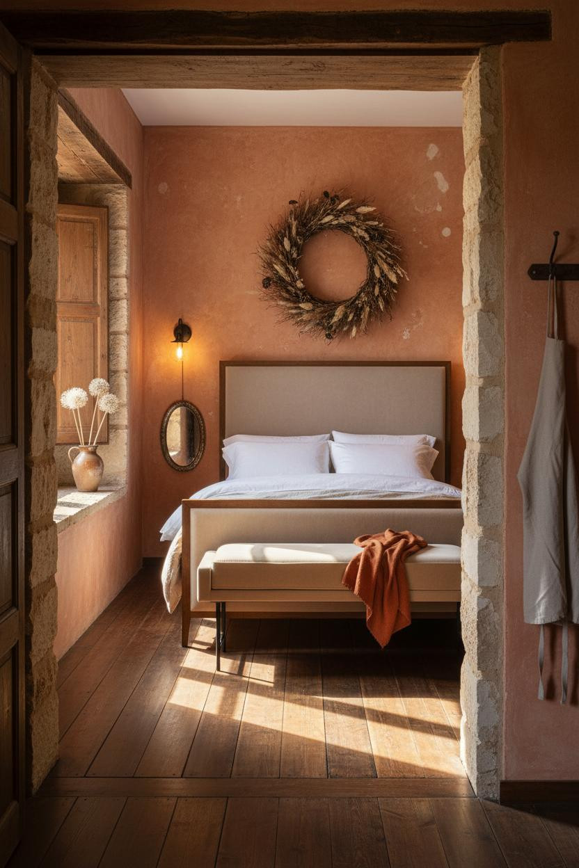 French Cottage Bedroom Provencal Stone Window