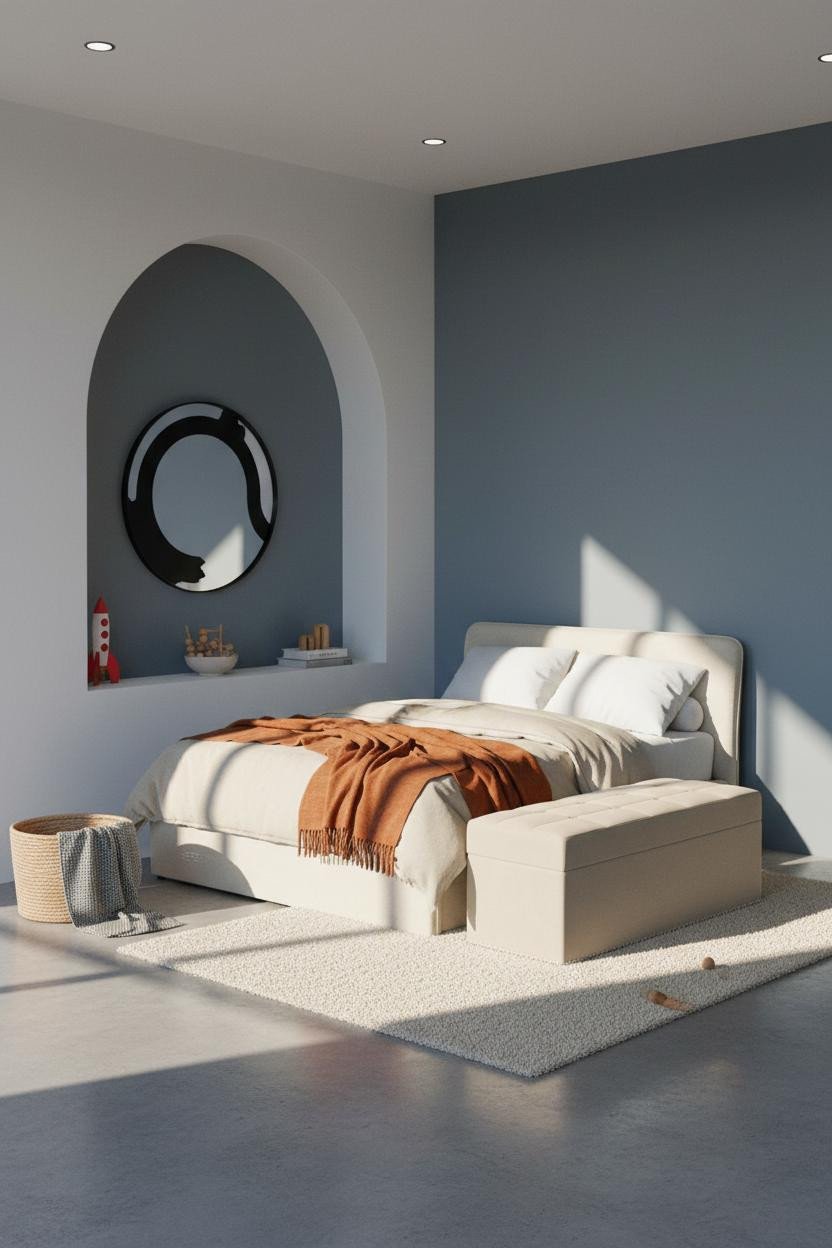 Kids Bedroom Arched Alcove Modern Design