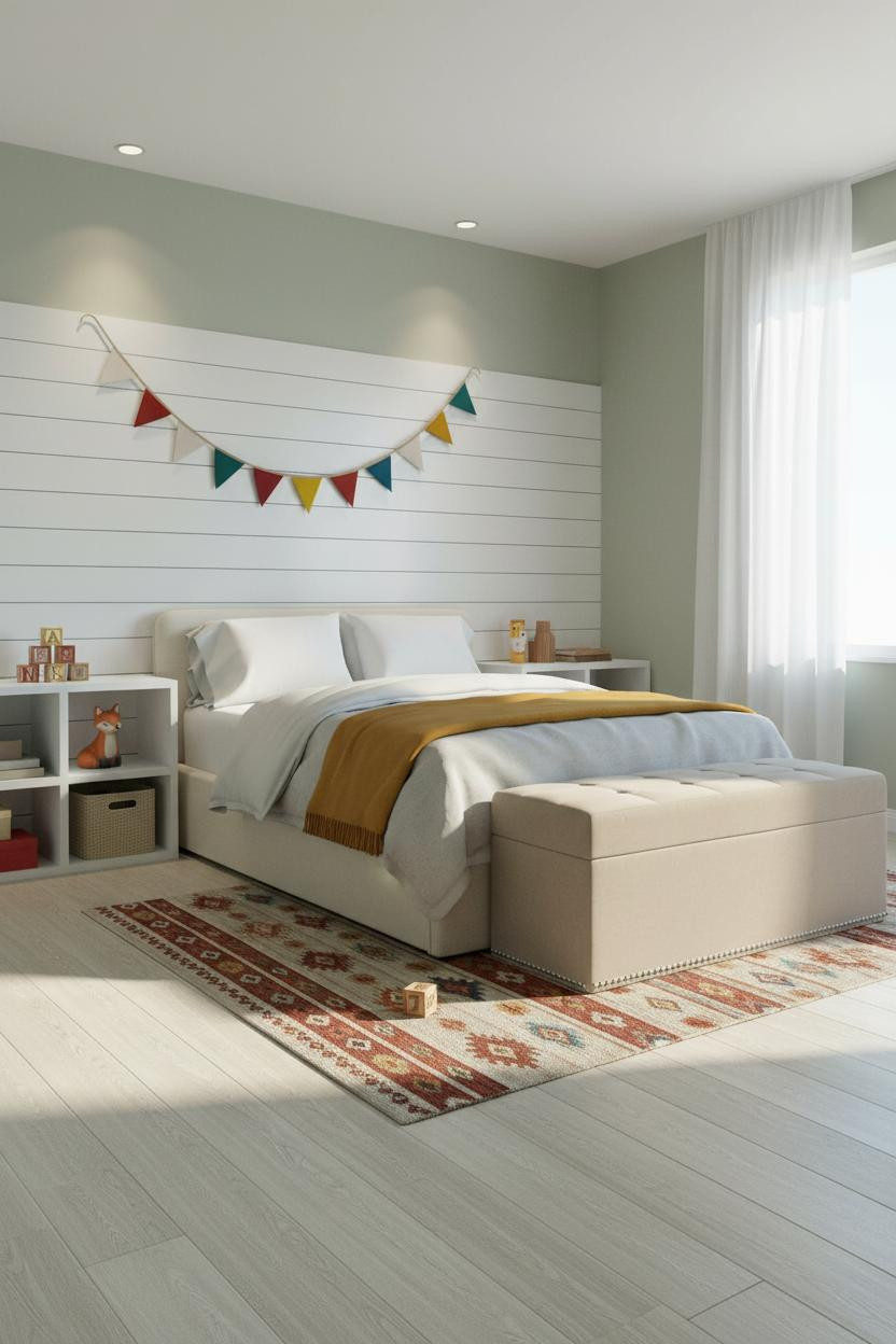 Kids Bedroom Nordic Shiplap Playroom