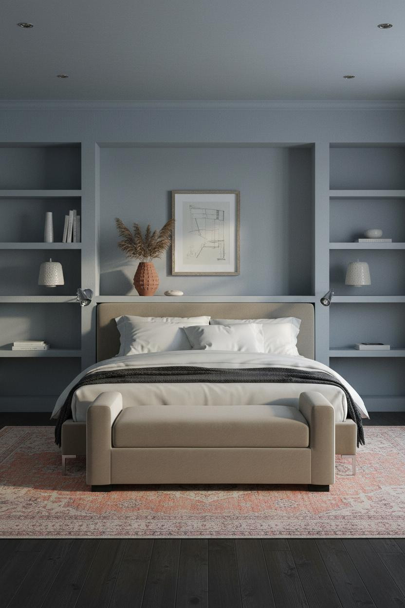 Modern Coastal Bedroom Japandi Whitewashed Oak