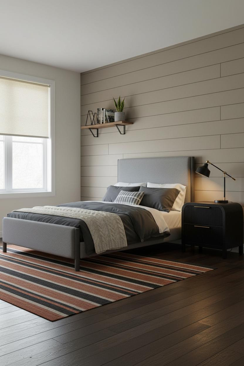 Modern Teen Boy Bedroom Shiplap Earthy