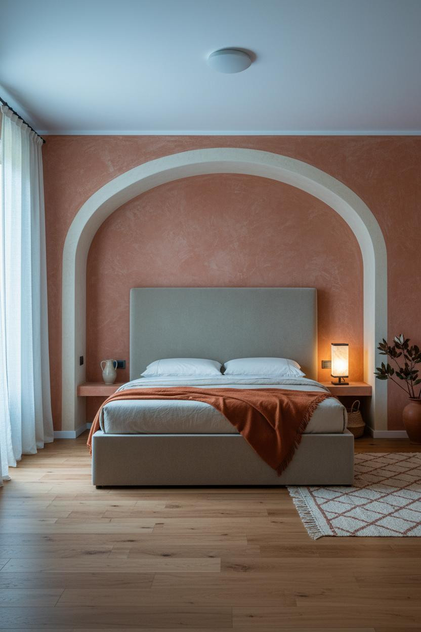 Modern Vintage Bedroom Arched Alcove Romantic Cottage Style