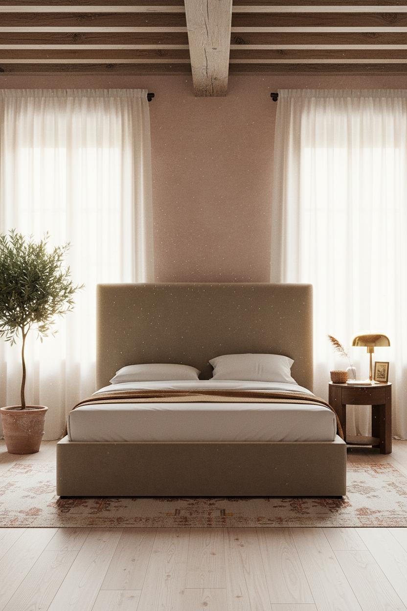 Modern Vintage Bedroom Exposed Beams Romantic Rustic Decor