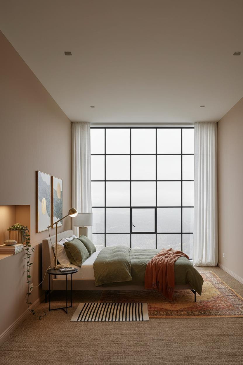 Neutral Bedroom Natural Light Crittall Window