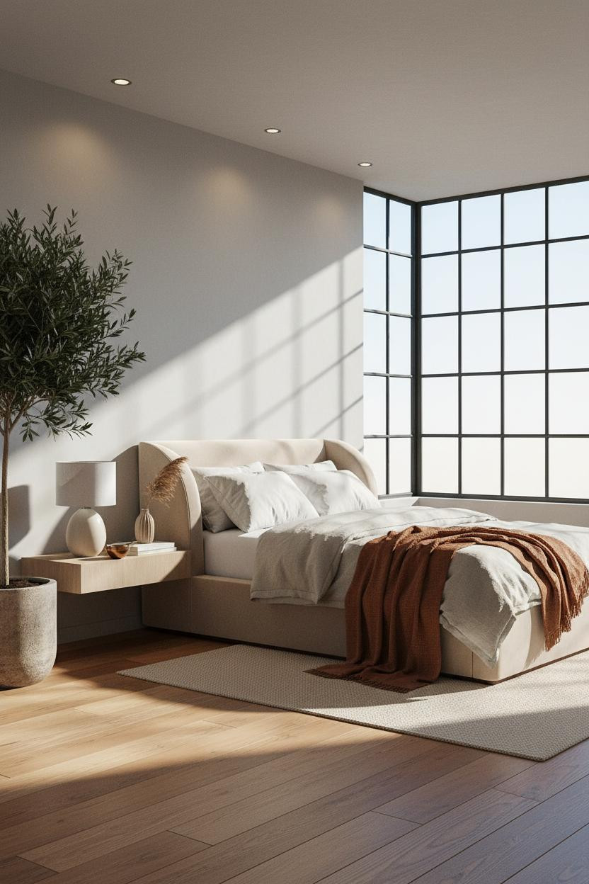 Neutral Bedroom Scandi Natural Light Window