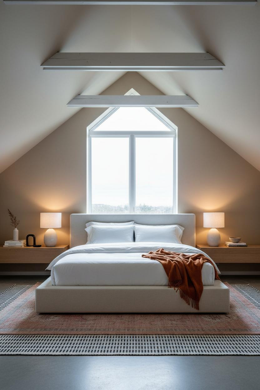 Parents Bedroom Attic Coastal Modern Master