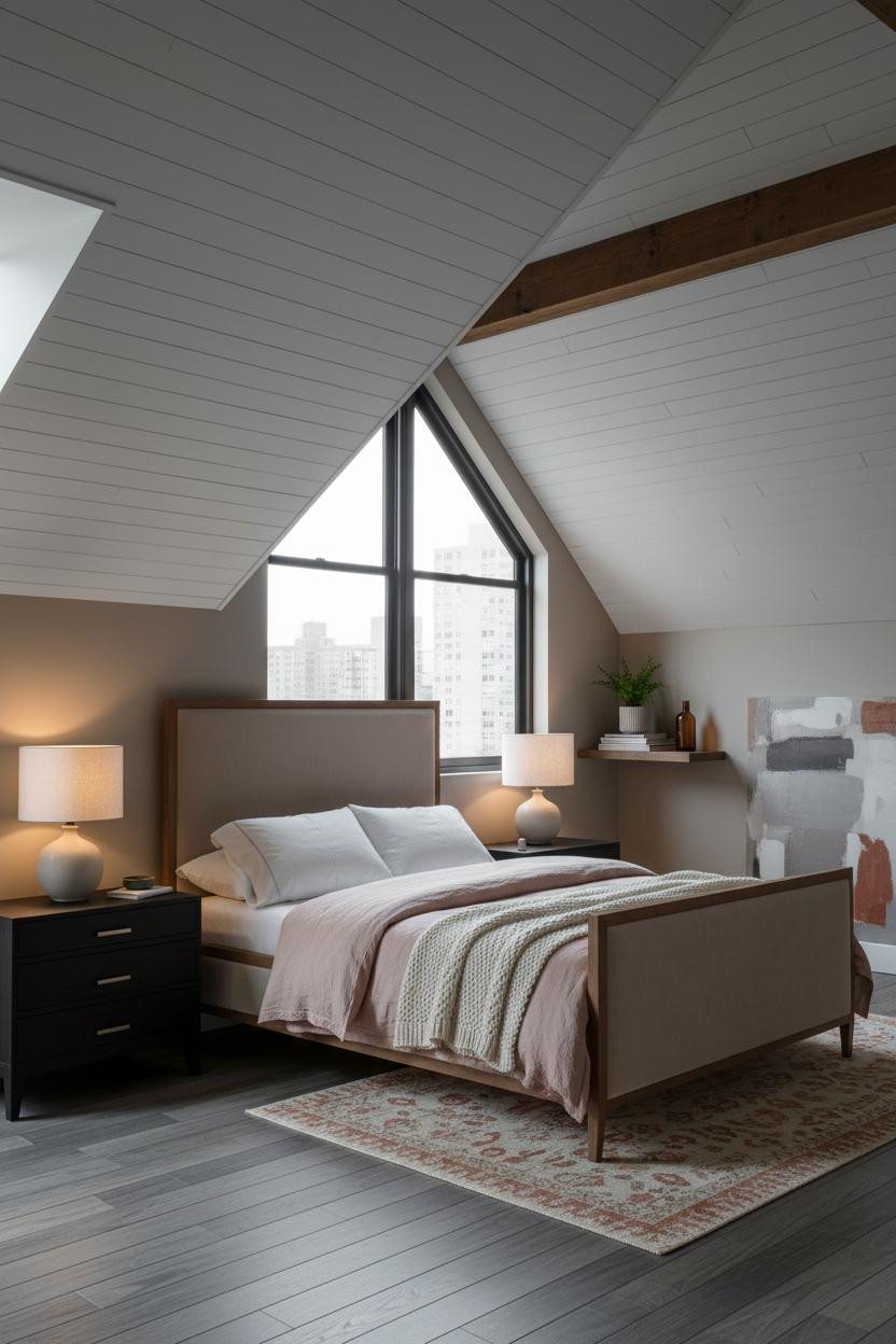 Parents Bedroom Attic Industrial Modern