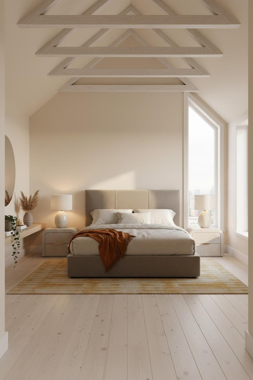 Parents Bedroom Attic Vaulted Ceiling