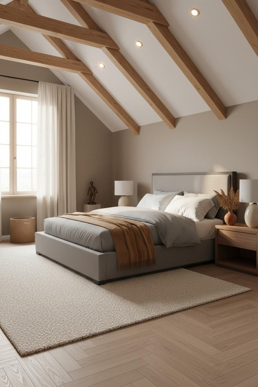 Parents Bedroom Japandi Attic Master