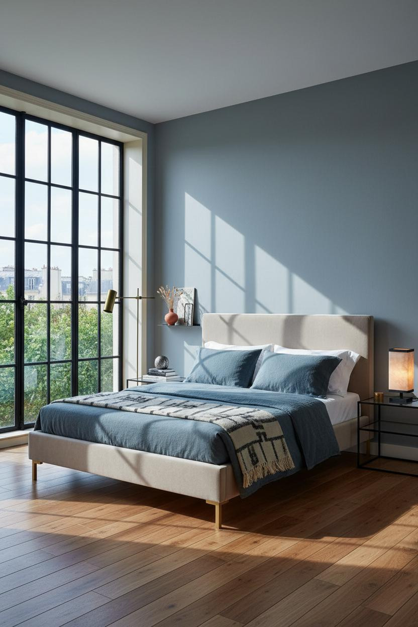 Parisian Modern Bedroom Crittall Windows French