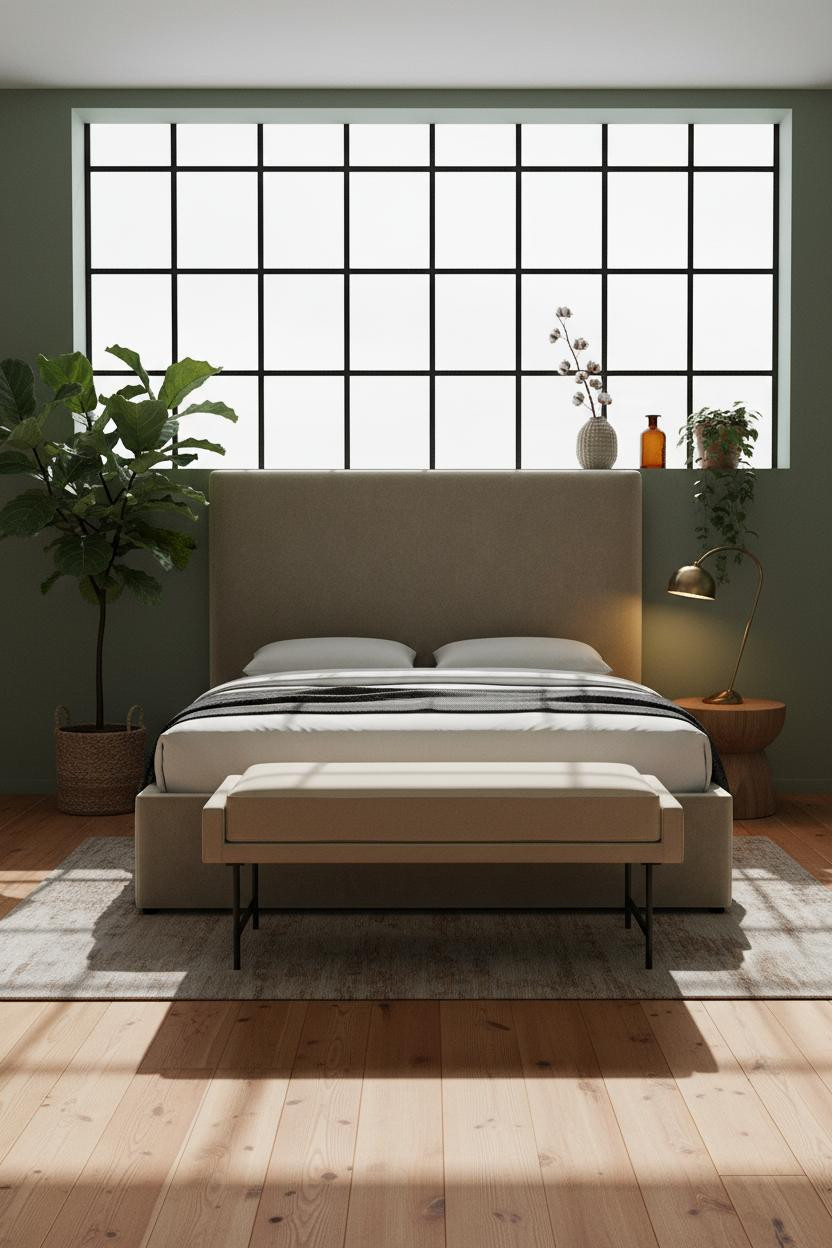 Single Woman Bedroom Botanical Modern Design