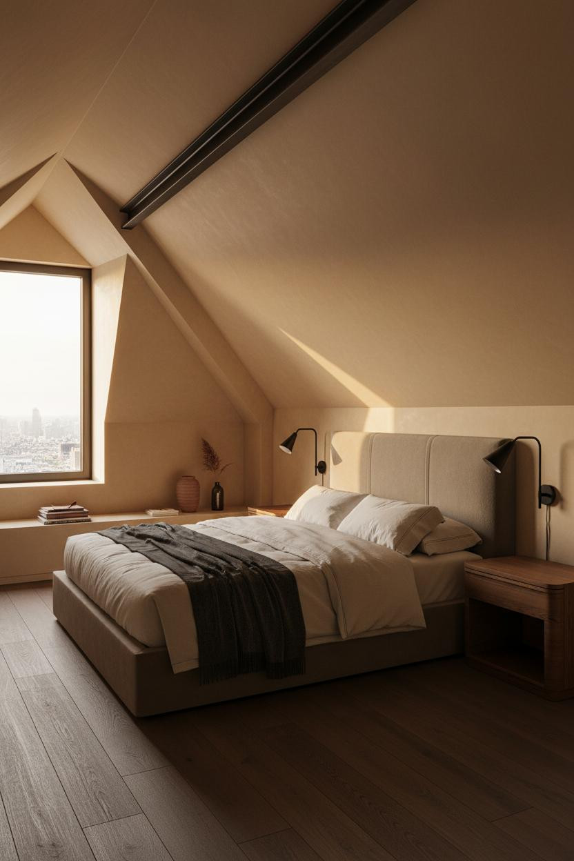 Sloped Ceiling Bedroom Angled Walls Attic