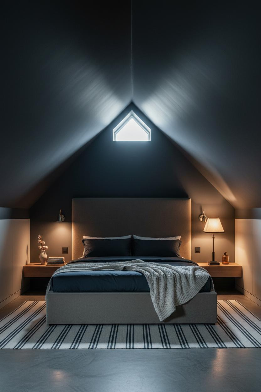 Sloped Ceiling Bedroom Attic Design