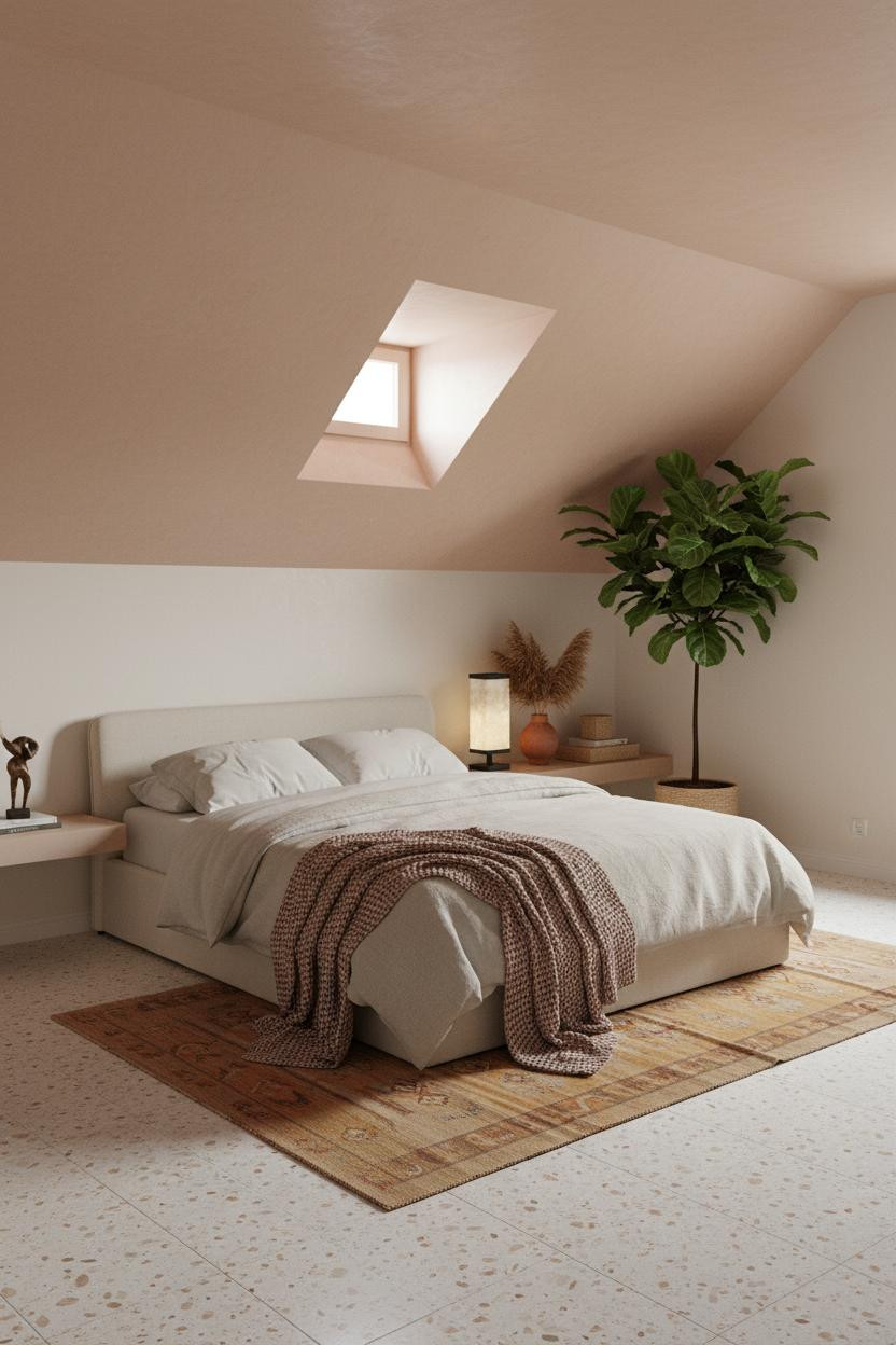 Sloped Ceiling Bedroom Attic Dormer Window