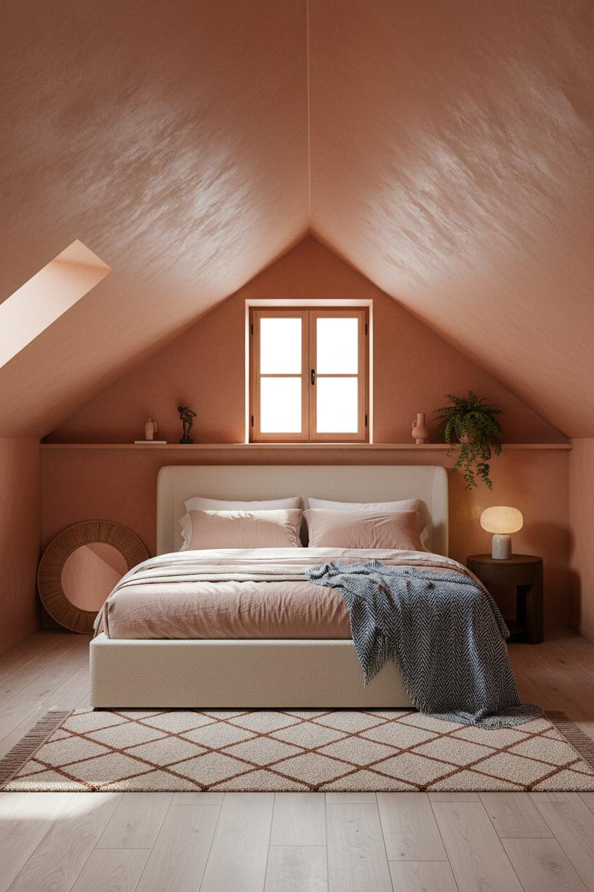 Sloped Ceiling Bedroom Mediterranean Attic
