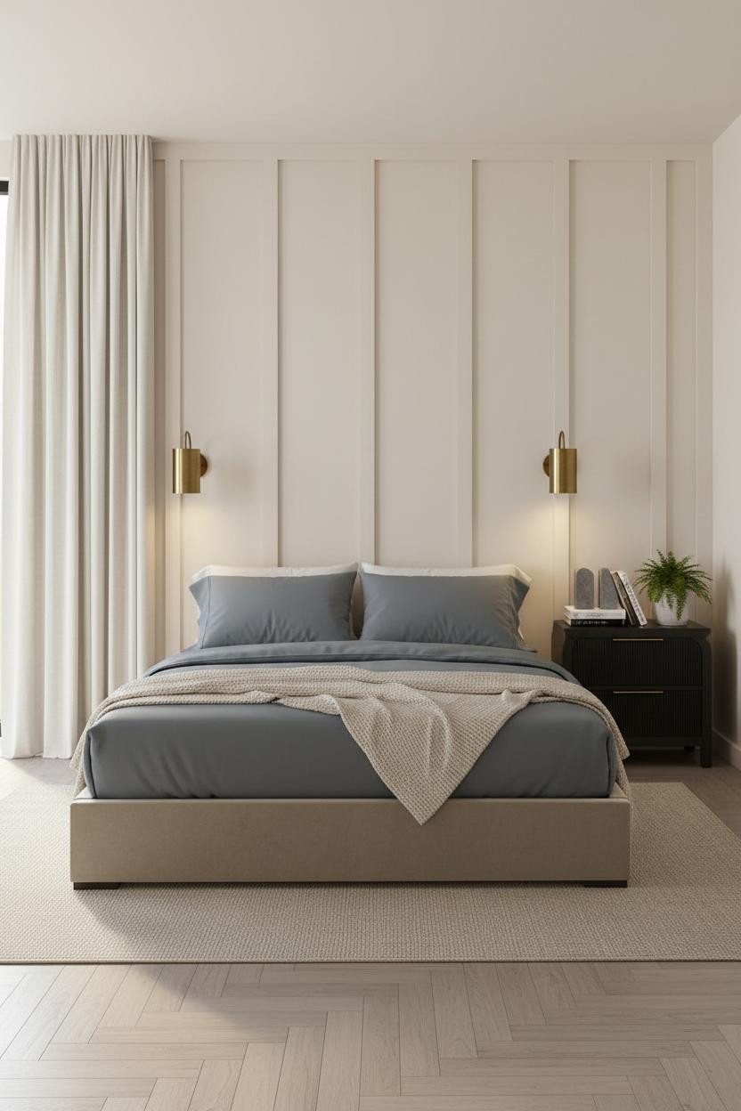 Small Bedroom Minimalist Board Batten Design